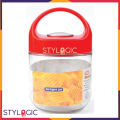 KITCHEN JAR - STORAGE JAR - JARS SET - SPICE JAR - RACK JAR - FOOD GRADE PURE PLASTIC – DECORA AIR TIGHT STORAGE JAR WITH GRIP HANDLE - SMALL 500GMS PACK OF 1 PCS. 