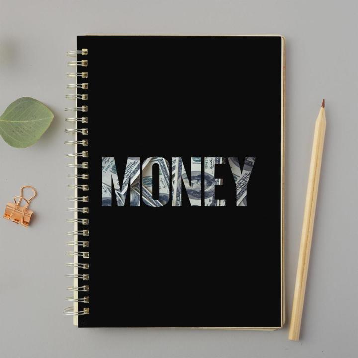 Money Note Book Money--A4 & A5 Spiral Notebook with Plastic Sheet | Daraz.pk