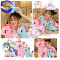 QS Kawaii Unicorn Plush Toy Soft Stuffed Unicorn Soft Dolls Animal Horse Toys For Children Girl Pillow Birthday Gifts #433202. 