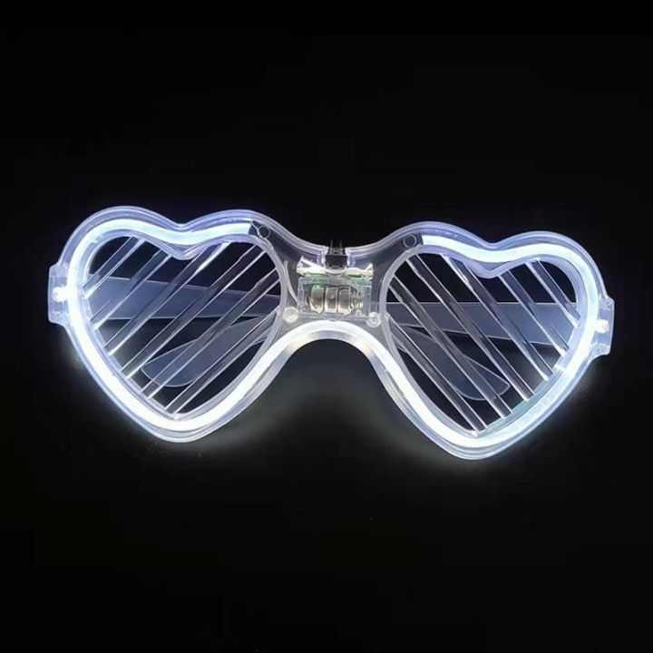 SWLife Party LED Glow Cold Light Glasses for Girls Light Up Shades Flash Rave Luminous Glasses Christmas Festive Favors Atmosphere Props Eyes Gift LED