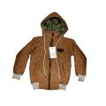 Kids / Boys Fancy Puffer Hoodie / Jacket for Winter Full Sleeve Light Brown. 