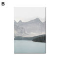 Mountain Lake Scenery Canvas Painting Living Room Wall Art Picture Poster Decor. 