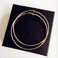 Simple round hoops earings for girls women 55mm. 