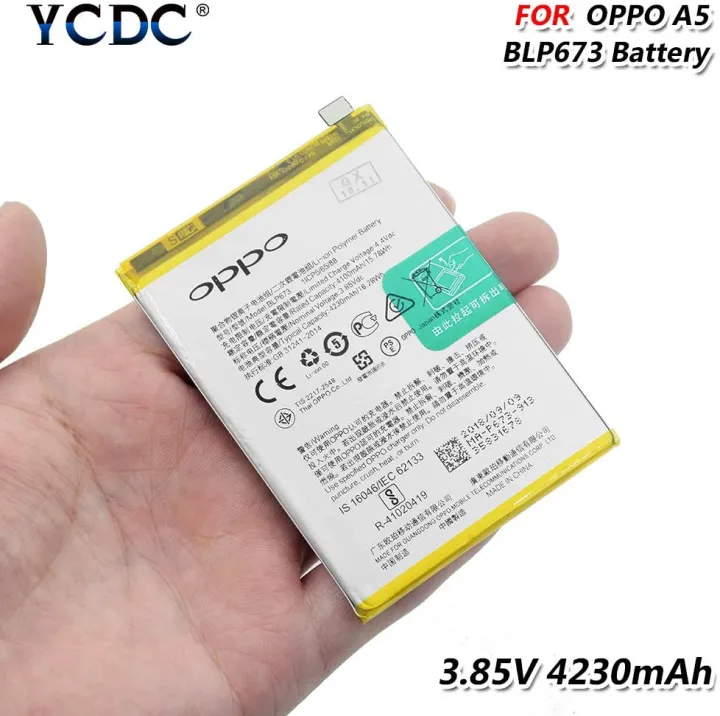 OPP0%20A3s%20/%20A5%20/%20A5s%20Battery%20Replacement%20(BLP673)%20With%204230mAh%20Capacity-Silver%20-%20Image%204