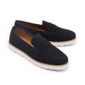 Stylish Suede Loafers for Men | Comfortable Slip-On Casual Shoes with White Sole - Ideal for Daily Wear. 