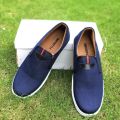 Men's Blue Colour Classic Heavy Denim Fabric Sneaker Shoes. 
