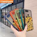 YIWESAN For Oneplus 5T Case Cartoon Cute Yellow Thin Frosted Transparent Cover Lens Camera Protect Edge Full Cover Casing Hard Cases. 