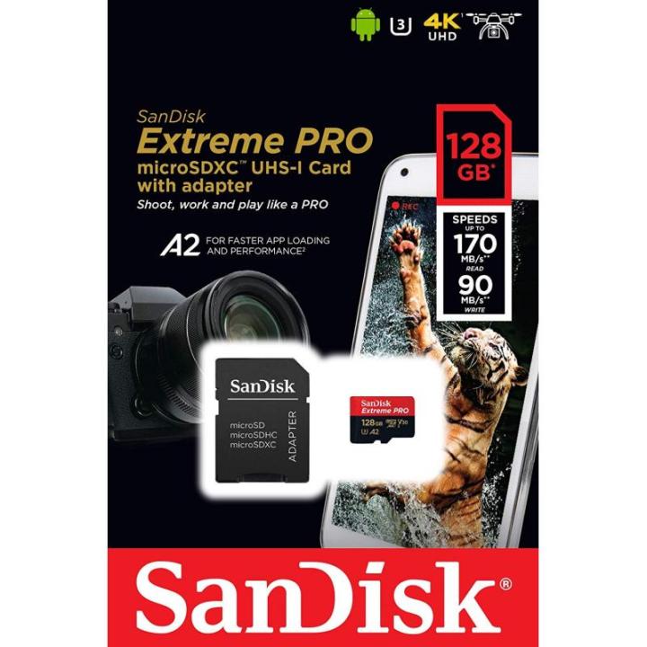SanDisk Extreme PSanDisk Extreme Pro 128GB MicroSDXC 170Mb/S Memory ...