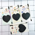 Black Color Sticky Notes With Fluorescent Pen Set 50 Sheets Creative Office Stationery SelfAdhesive Note Pads. 