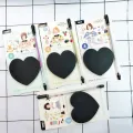 Black Color Sticky Notes With Fluorescent Pen Set 50 Sheets Creative Office Stationery SelfAdhesive Note Pads. 