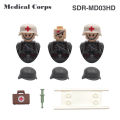DIY WW2 Infantry Military Soldiers Medical Corp War Army Mini Gun s Model Building Block Brick Children Kids Children Toys. 