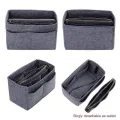 EverToner Purse Organizer Insert Felt Bag organizer with zipper Handbag and Tote Shaper Fit Tote Insert Organizer Bag. 