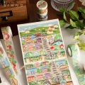 Vintage Mushroom Flower Washi Tape Decorative Scrapbooking Sticker Label Cute House Masking Tape Stationery School Supplies. 