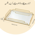 Acrylic  Tray Modern Style Gold Vanity Tray Perfume Tray for Bathroom Vanity Bedroom Gold. 