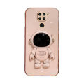 COROGI for Xiaomi Redmi Note 9 Back Cover with Astronaut Folding Bracket Luxury 6D Plating Frame Stand Cases Shiny Square Soft Silicone Phone Case. 