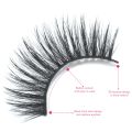 20 Pairs 3D Chemical Fiber Lashes Natural False Eyelashes. 