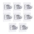 8 PCS No Drill Curtain Rods Brackets Nail Free Adjustable Hooks Storage Hooks Clamp. 