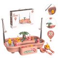 Fish Catching Game Fishing Game With Water Circulation Pool With Water Fountain Function. 