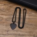 New Unique Guitar Pick Necklace for Men Boys, Stainless Steel Guitar Picks Pendant Collar to Music-lovers Gifts Jewelry. 