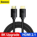Baseus 8K HDMI Cable 2.1, 48Gbps Ultra High Speed Braided HDMI Cable, 8K@60Hz 4K@120Hz, Compatible with Computer Projector/ PS5/Xbox Series X /HDTV - 1M/2M. 
