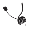 A4tech HS-5P Headphones - Omni-Directional Noise-Cancelling Mic - 2 Pin - For PC - Black. 