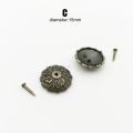 25pcs Antique Brass Upholstery Nail Jewelry Chest Wooden Box Corner Gift Case Sofa Decorative Tack Stud Shim Pad Pushpin. 