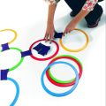 GLOBALSTAR- Hopscotch Ring Game-13 Multi-Colored Plastic Rings and 16 Connectors for Indoor or Outdoor Use-Fun Creative Play Set for Girls and Boys. 