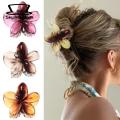 Flower Hair Claw Clip Stylish Flower Shape Hair Claw Clip for Anti-slip Hold Transparent Acrylic Decorative Headwear with Teeth Design Perfect for Secure Hair Clip. 