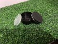 25gram Pack of 3 Premium Empty Black Color Cosmetic Pet Jar with Black cap and Silver Streak. 
