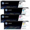 HP 203A ORIGINAL LASERJET TONERS COMPLETE SET – (CF540A/CF541A/CF542A/CF543A). 