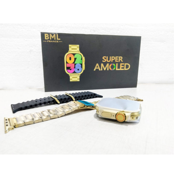 BML%20BW-16%20Ultra%20Gold%20Edition%20Super%20Amoled%20Smart%20Watch%20(Dual%20Strap)%20-%20Image%204