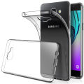 lthmy for Samsung Galaxy A9 Pro 2016 case soft semi-transparent black silicone flexible shockproof cover skin yellowing-resistant crystal clear jelly casing. 