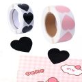 500Pcs/Roll Heart Decorative Sticker for Gift Box Black Pink Love Scrapbooking Self-adhesive Stickers Valentine's Day Wedding Decoration. 
