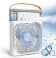 Portable Air Conditioner Fan, Personal Mini Small Evaporative Air Cooler Desktop Cool Mist Humidifier with 7 Colors LED Light, 1/2/3 H Timer, 3 Speeds & 3 Spray Modes for Room Office Home Travel (10 Inch). 
