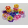 10 pcs of tiny telephone cord ponies spiral ponies for small girls babies and toddlers (2cm). 