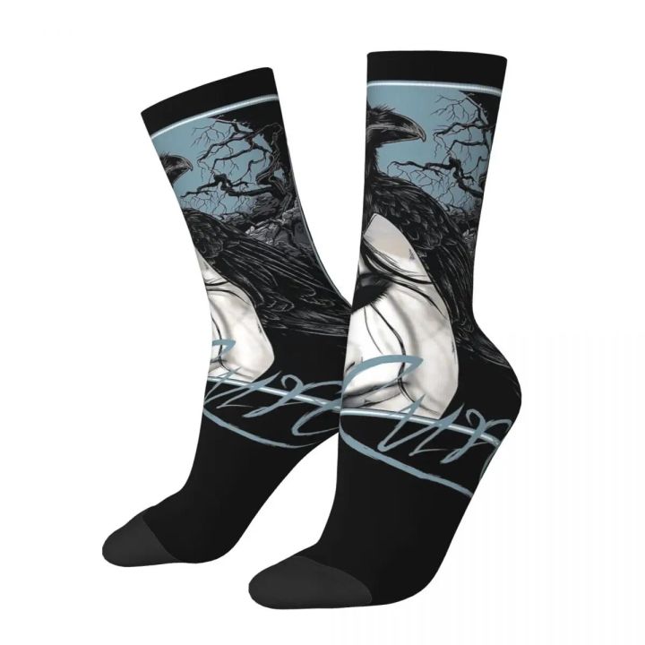 Colorful The Cure Band Robert Smith Football Socks Polyester Crew Socks for Women Men Non-slip