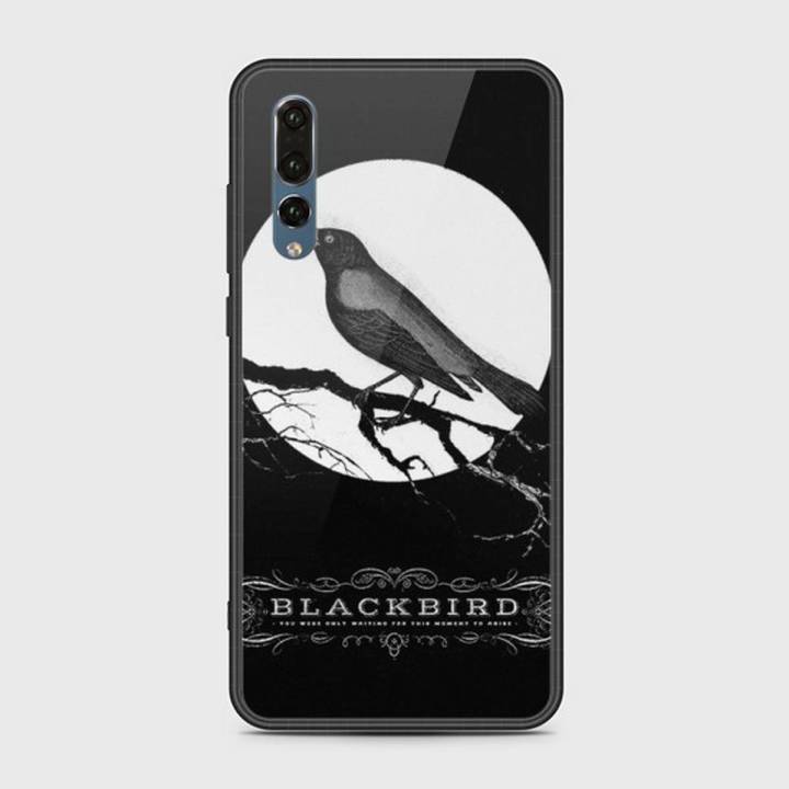 Huawei P20 Pro Cover - SkinLee HQ Infinity Glass Case (Soft) - Rendering Black Bird - SKINLEE-559-1-819-148