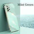 For Samsung Galaxy A32 Back Cover Shiny Plating Square Bumper Soft Silicone Shockproof Protective Case. 