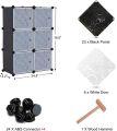 6 Cubic Plastic Cabinets With Magnetic Doors. 