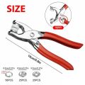 HepaMart Metal Tich Button Clipper - 9.5mm Press Plier & Snap Button Tool Kit with 50 Buttons - Perfect for Abaya Rings, Sewing Projects, DIY Crafts, and Home Use - Durable, Easy-to-Use Fastener Solution for Professional Results!. 