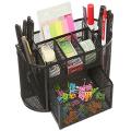Desk Organizer, 9 Compartment With Drawer Mesh Metal Steel Pen Stand/Holder stationery organizer- Black. 