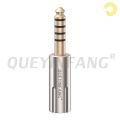 QUEYINFANG Jack 4.4Mm Audio Plug 4.4Mm Gold Plated 5 Poles Balanced Headphone Plug Copper 4.4Mm 5-Pole Connector. 