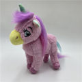 Foreign trade tail list Pink unicorn plush toy unicorn cloth art plush doll pony doll. 
