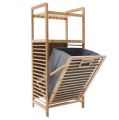 Bamboo Laundry Basket. 