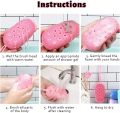 1 Pc - Silicone Exfoliating Silicone Body Scrubber Shower Brush- Hygienic Shower Loofah Sponge Alternative for Deep Clean & Soft Skin - Silicone Body Brush and Silver Infused Silicone Body Brush - Random color. 