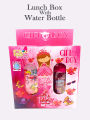 2 in 1 Water Bottle and Lunch Box Gift Set | Gift Box | School Water Bottle and Lunch Box Gift Set Kids School Lunch Box School Tiffin Box and Water Bottle With Spoon Best For Gifting Baby and Baba - Ben10 - Barbie Doll  - Angry Bird - Minions - Frozen. 