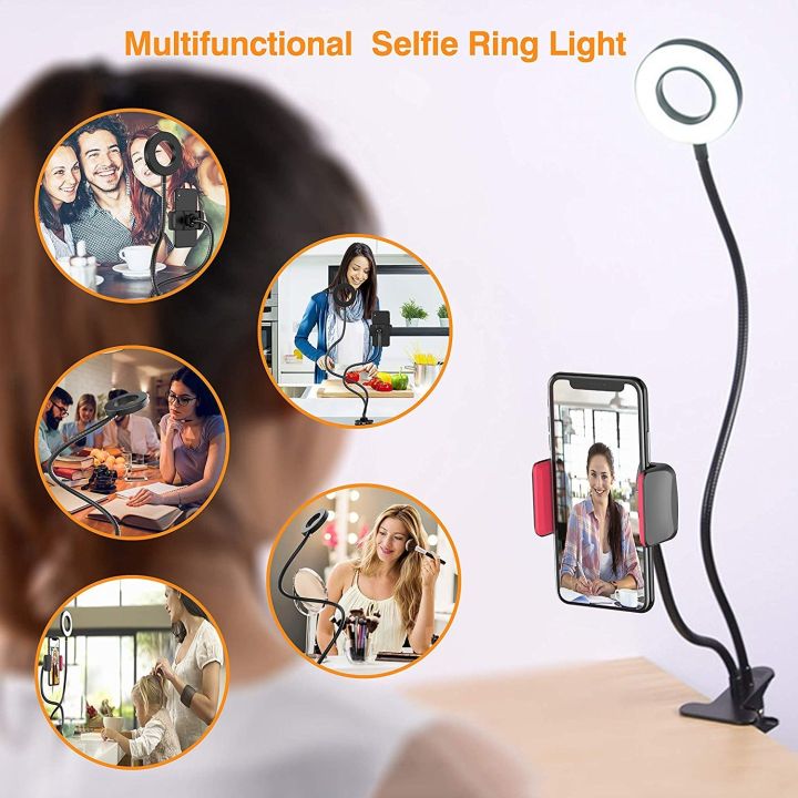 Flexible%20Selfie%20Ring%20Light%20with%20Phone%20Holder%20for%20Live%20Stream-%20Portable%20Clip%20Holder%20With%203%20Shades%20Ring%20Light%20-%20Image%207