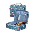 Printed Multifunction Portable Travel Toiletry Bag Cosmetic Makeup Pouch for Ladies And Girls (Pink Dot , Fllower and Random Label Color). 