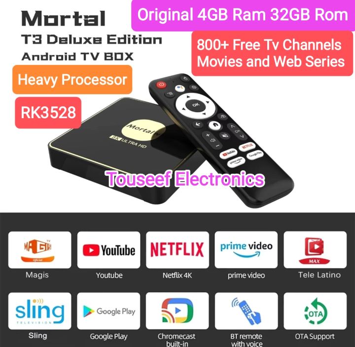100% Original Android tv Box CBox  Magic Pro /  Mortal T3 2/8 , 4/32  for all LCD LED TV "Android 13  Built-in Chromecast 4K Ultra HD Bluetooth HDR10"  android mi tv box for all type of lcd led tv android tv box x96 mxq t9 t95h x88 pro etisalat