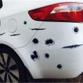 Vehicle Simulation DIY Funny Car Stickers 3D Bullet Hole Car Styling Motorcycle Scratch Mark Car Stickers Decals. 